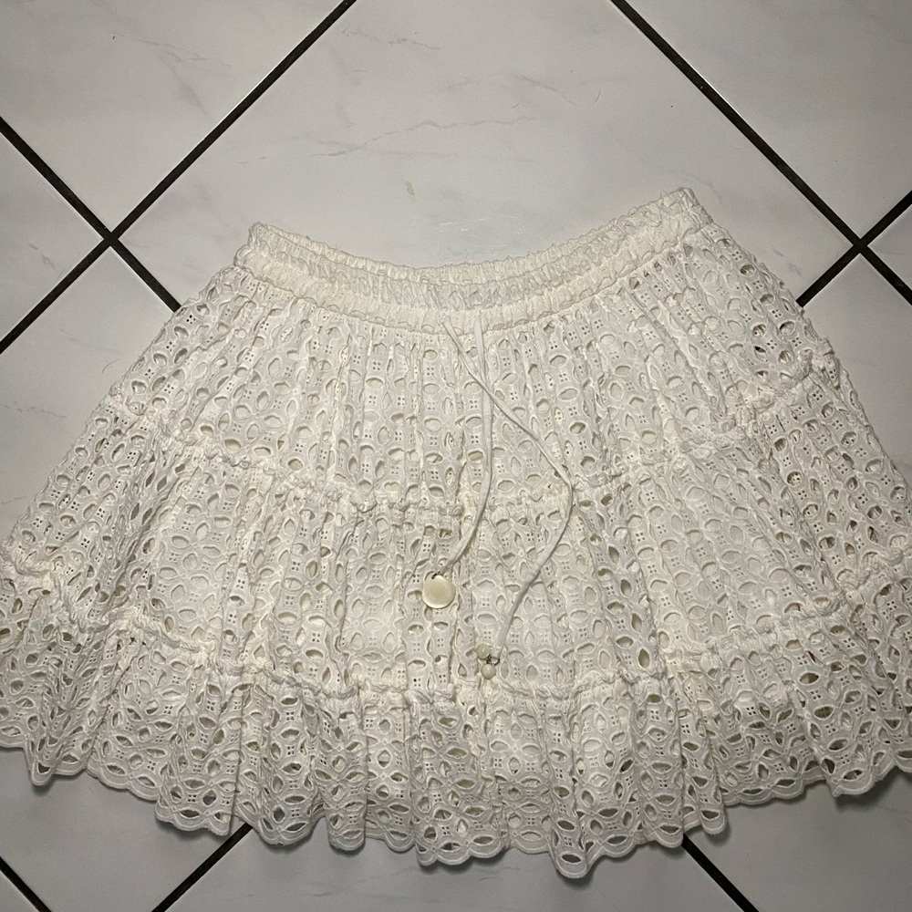 Zara white Crochet shirt